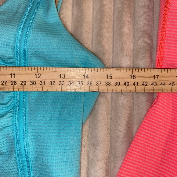 2 LULULEMON WHOLEHEARTED TANK BRIGHT ORANGE/TONKA - BLUE STRIPE SIZE-8 LONG - Picture 5 of 15